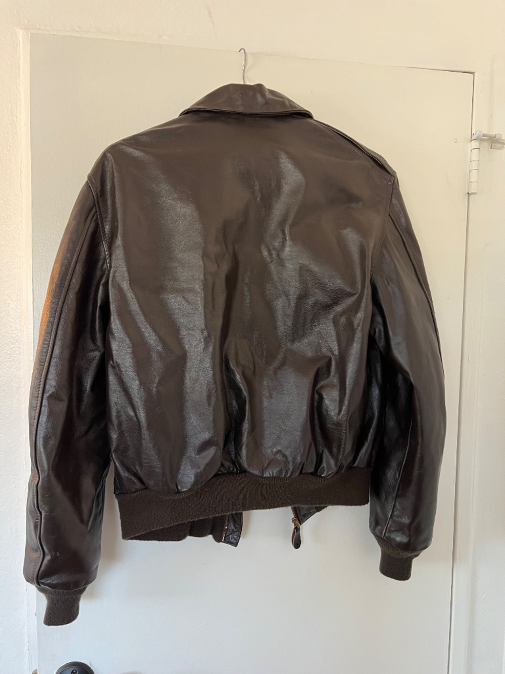 1978 Authentic Avirex Limited A-2 Military Flight Leather Bomber Jacket USA Made - Picture 2 of 6
